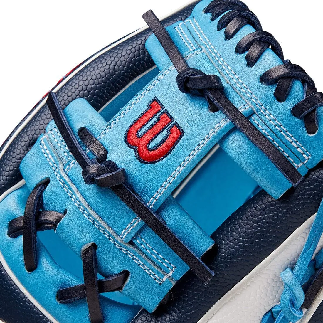 2024 Wilson A2000 SuperSkin PF88 11.25" Infield Baseball Glove: Navy / Sky Blue / White