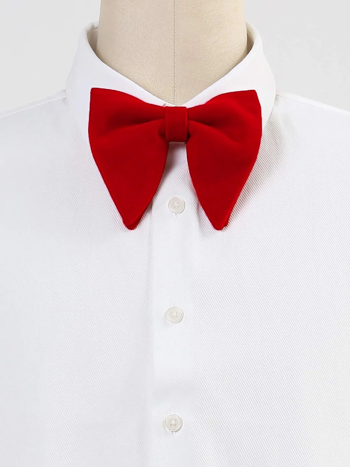 Allegra K Solid Pre-tied Bow Ties for Women Men Formal Party Prom Bowties Velvet