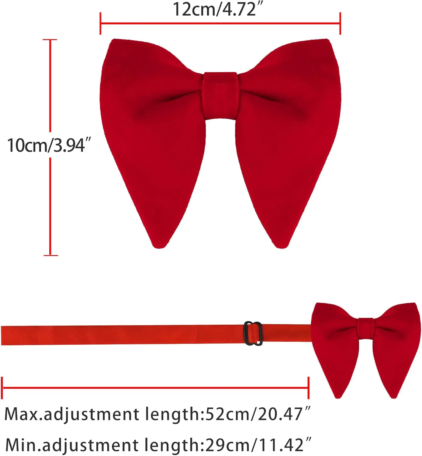 Allegra K Solid Pre-tied Bow Ties for Women Men Formal Party Prom Bowties Velvet