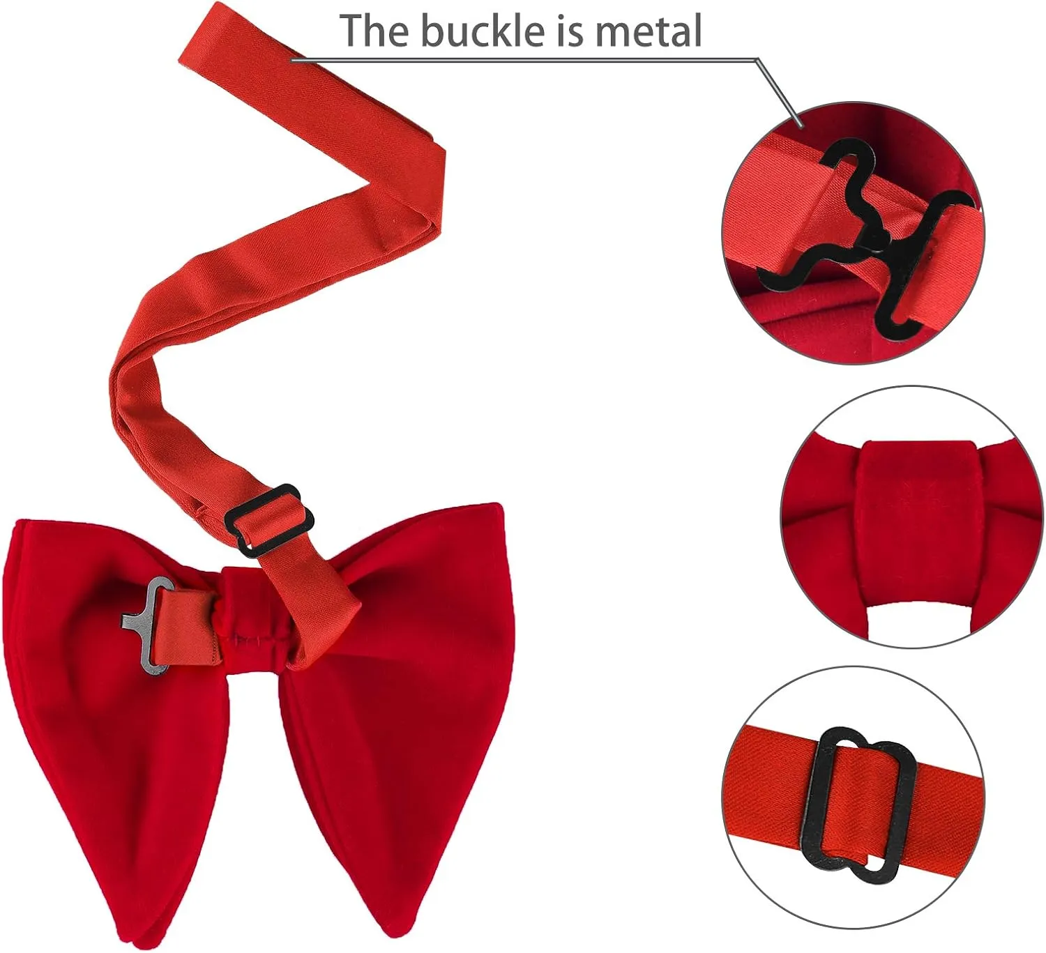 Allegra K Solid Pre-tied Bow Ties for Women Men Formal Party Prom Bowties Velvet