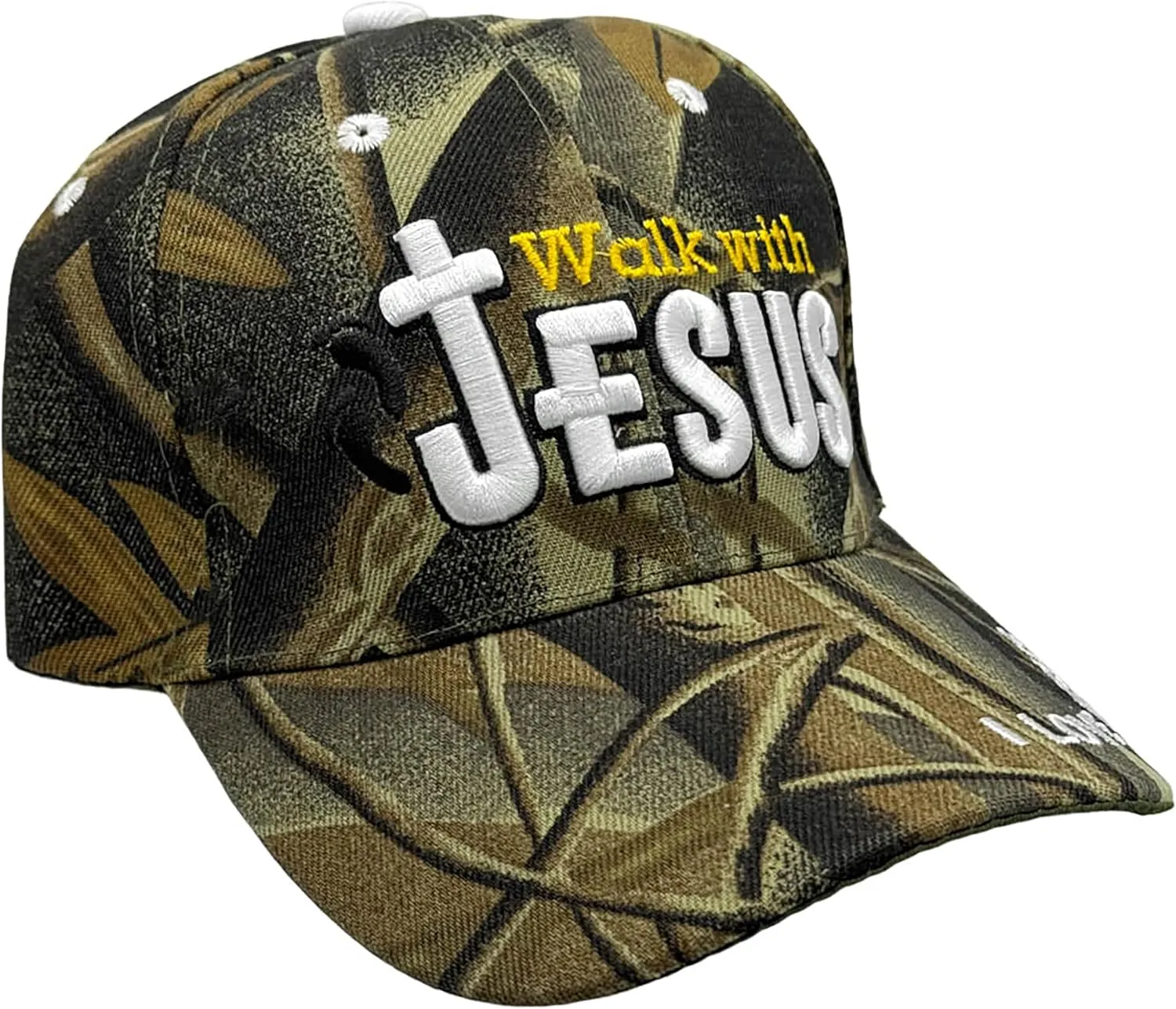 Black Duck Brand Embroidered Walk with Jesus Adjustable Baseball Cap - Multiple Colors Available