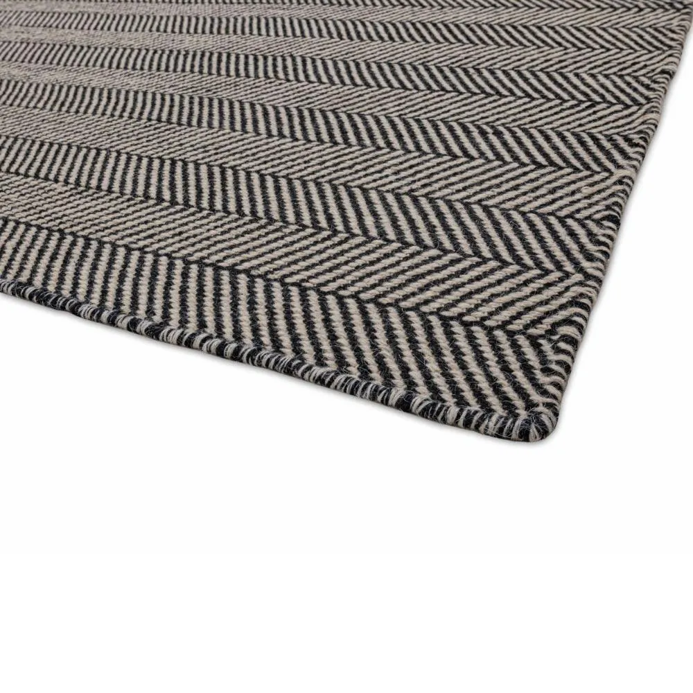 Cotswol Natural Rug 03 Black