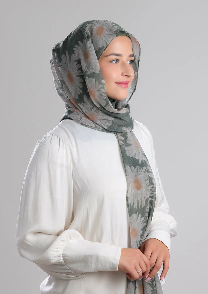 Daisyland -Printed Crinkled Chiffon
