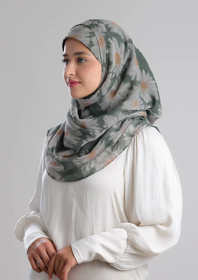 Daisyland -Printed Crinkled Chiffon