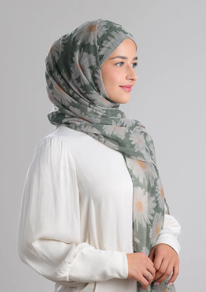 Daisyland -Printed Crinkled Chiffon
