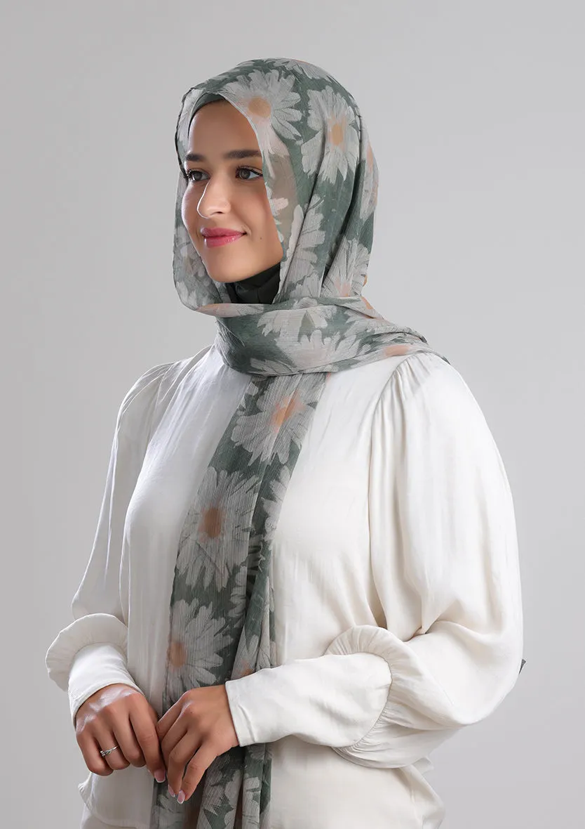 Daisyland -Printed Crinkled Chiffon