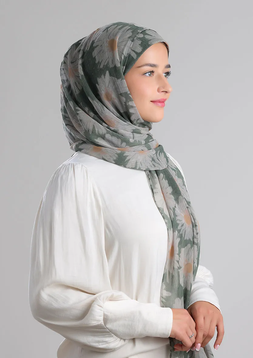 Daisyland -Printed Crinkled Chiffon