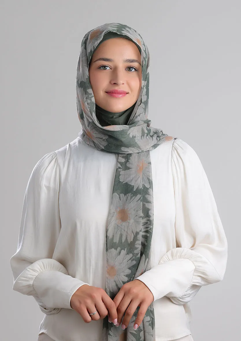 Daisyland -Printed Crinkled Chiffon