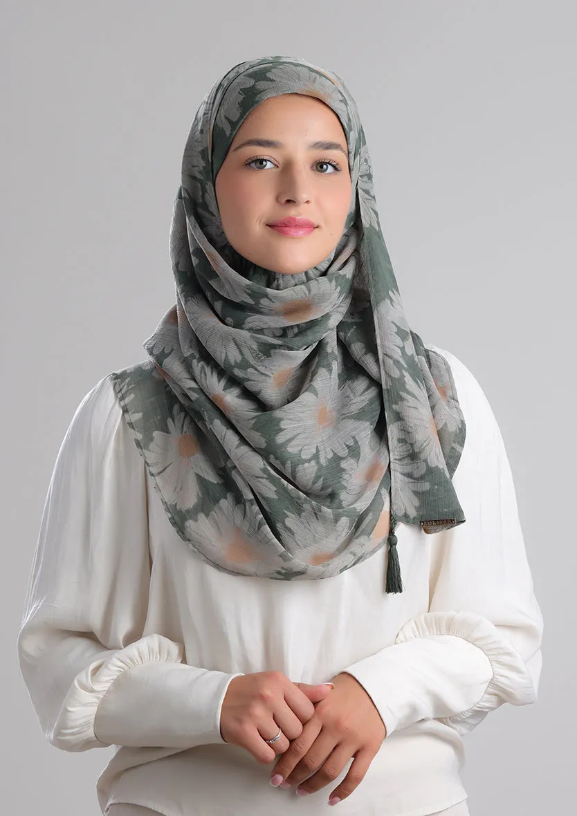 Daisyland -Printed Crinkled Chiffon