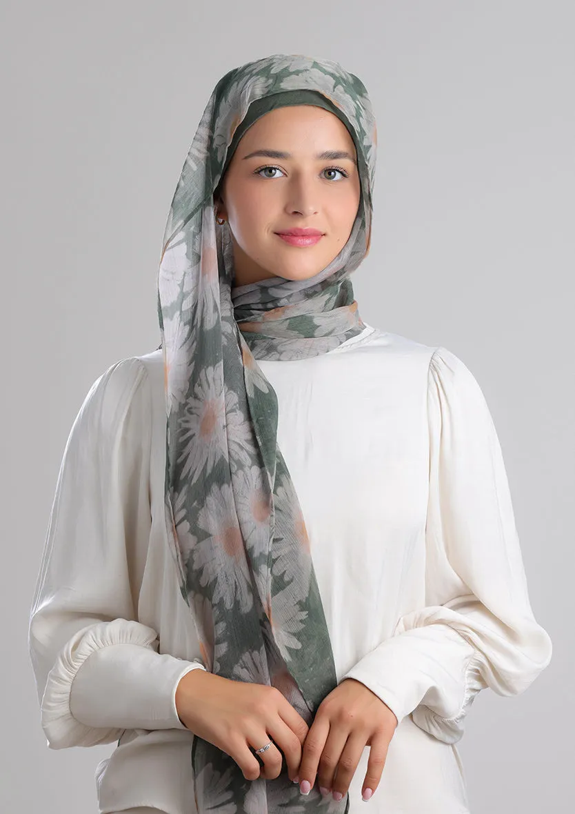 Daisyland -Printed Crinkled Chiffon