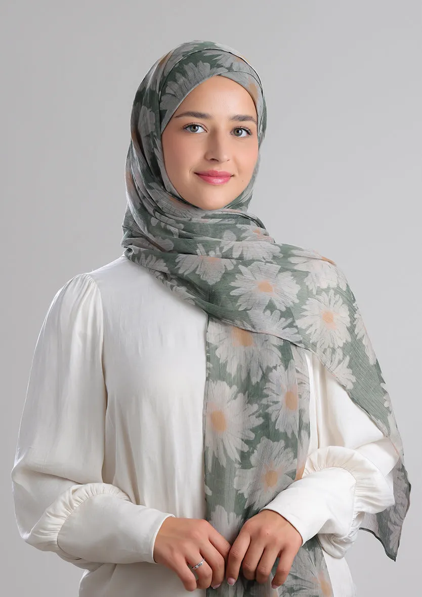 Daisyland -Printed Crinkled Chiffon