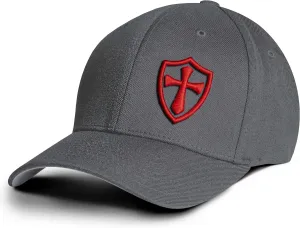Dion Wear Crusader Baseball Cap for Men, Mid Profile Stretch Fitted