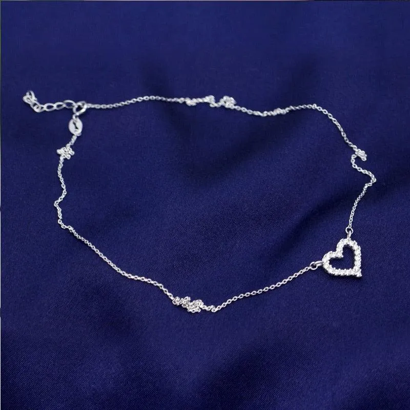 DXJEL Republic Dropship Suppliers 100% 925 Sterling Silver Love Heart Necklaces for Women Vip Link Dropshipping Center 2020