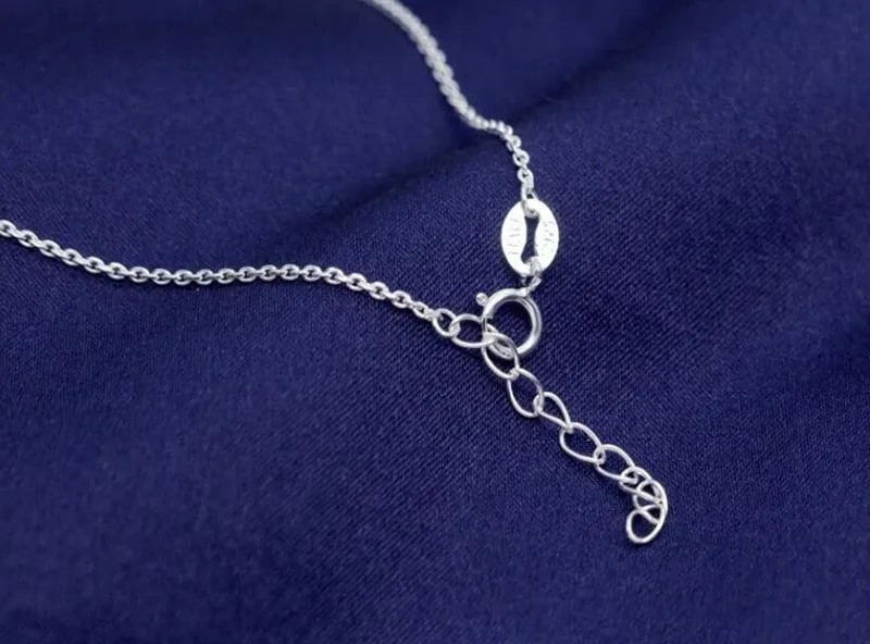 DXJEL Republic Dropship Suppliers 100% 925 Sterling Silver Love Heart Necklaces for Women Vip Link Dropshipping Center 2020