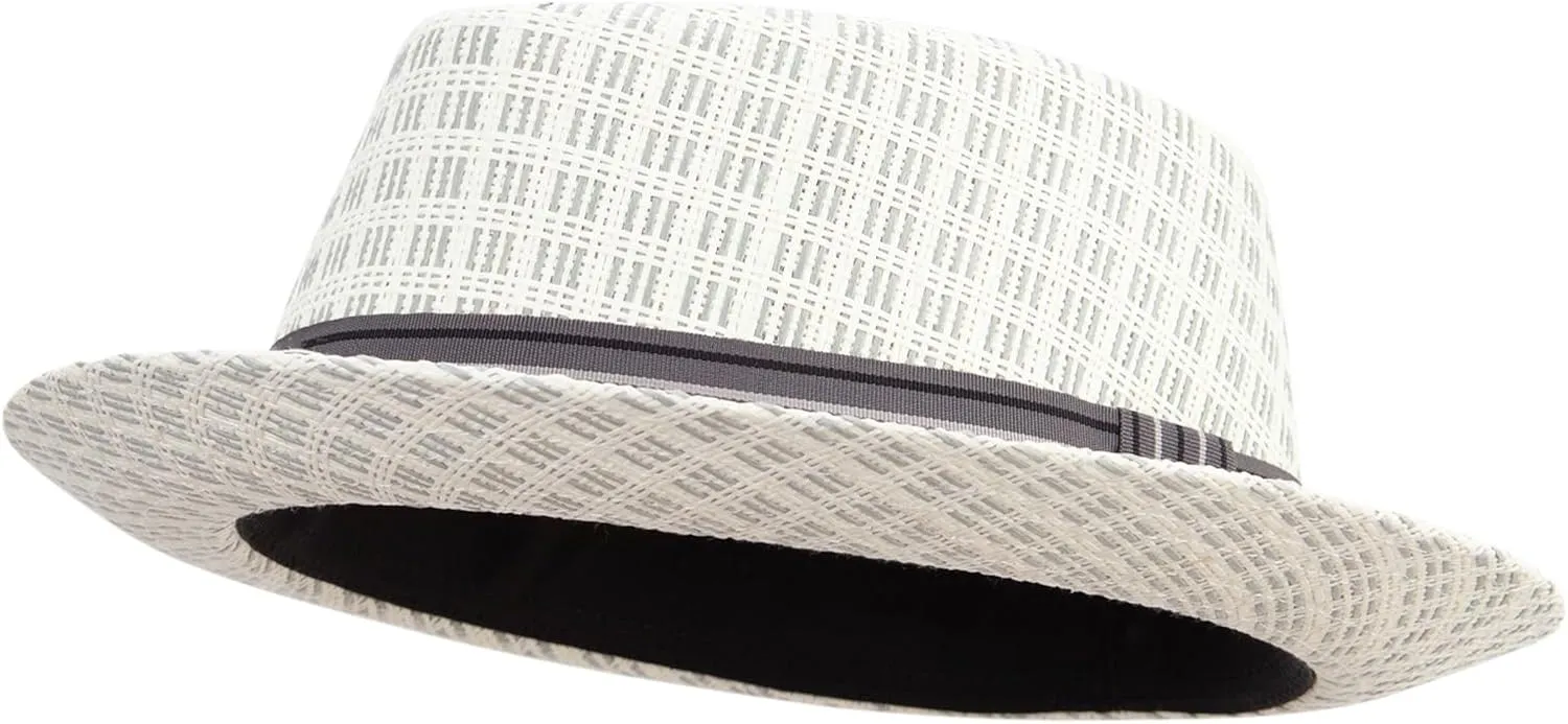 e4Hats.com Big Size Wove Paper Straw Wide Brim Porkpie Upbrim Fedora
