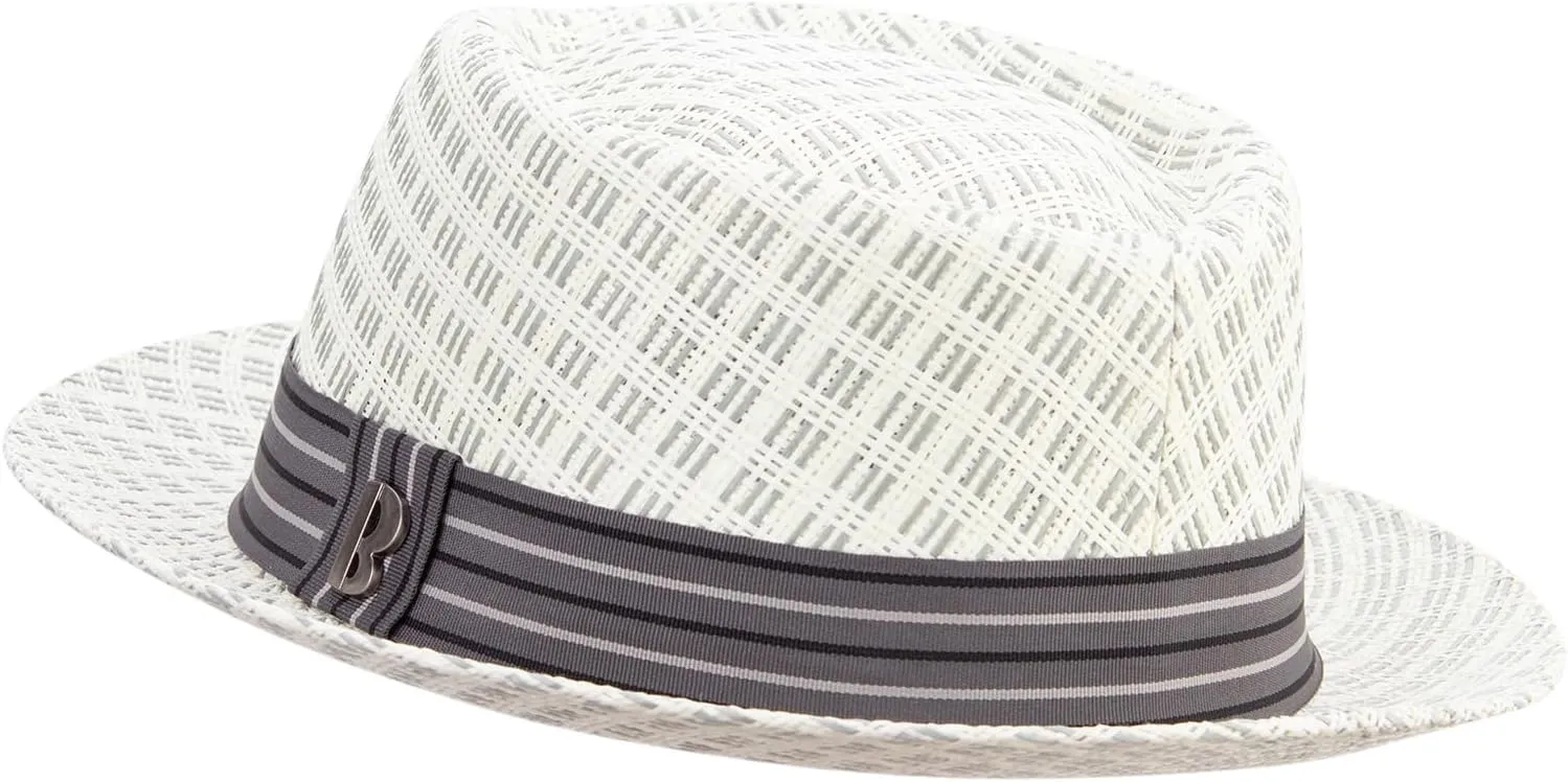 e4Hats.com Big Size Wove Paper Straw Wide Brim Porkpie Upbrim Fedora