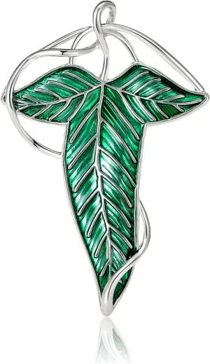 Enamel Green Leaf Brooches for Women Unisex Plant Pins 5-color Available Casual Party Accessories Gifts Elven Cloak Leaf Clasp Costume Accessory Cosplay Jewelry