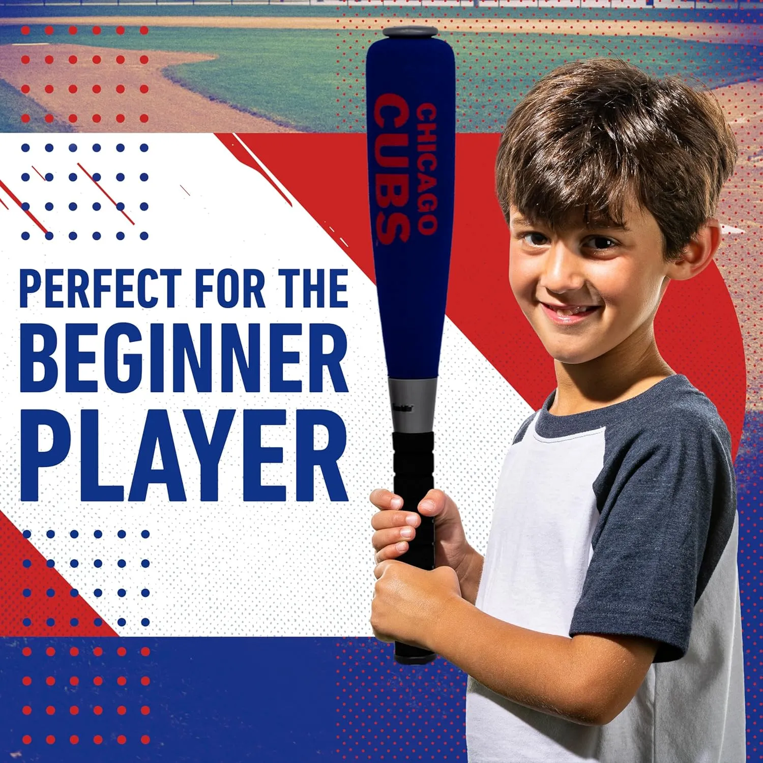 Franklin Sports MLB Jumbo Foam Baseball Bat   Ball Sets - Kids Oversize Foam Baseball Bats   Soft Baseballs - Indoor   Outdoor Youth Baseball Toy - MLB Team Baseball Bat   Ball Sets