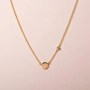 Galore Gepersonaliseerde Ketting Circle & Diamond | Gold Women