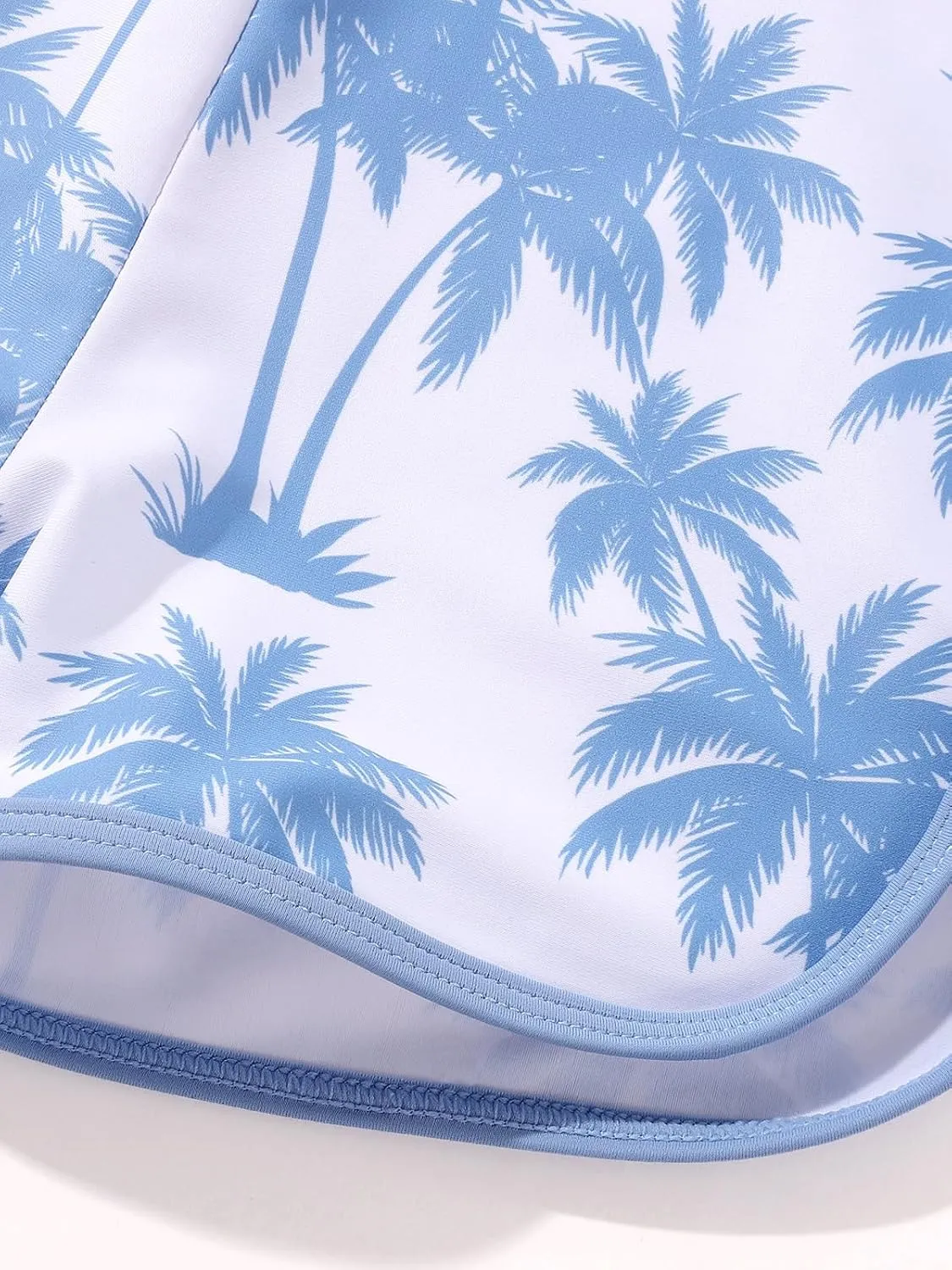 Girl's 3 Piece Bikini Bathing Suit Printed Sport Swimsuits with Shorts Cove Up Sets Teen Girl's Swimwear