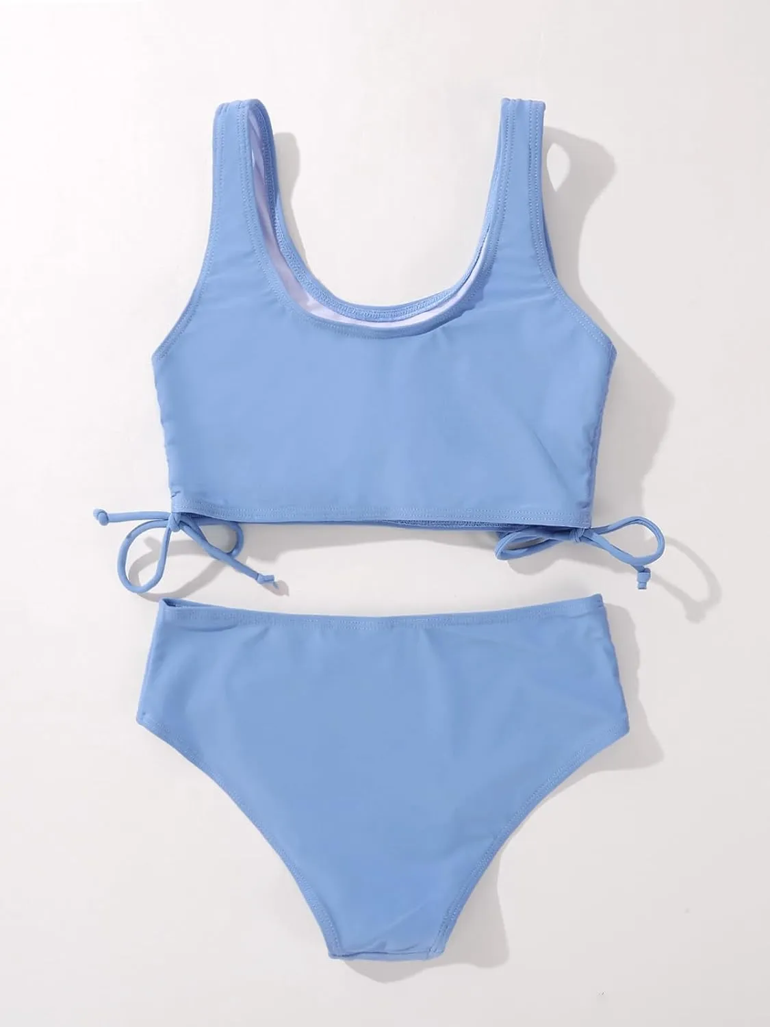 Girl's 3 Piece Bikini Bathing Suit Printed Sport Swimsuits with Shorts Cove Up Sets Teen Girl's Swimwear