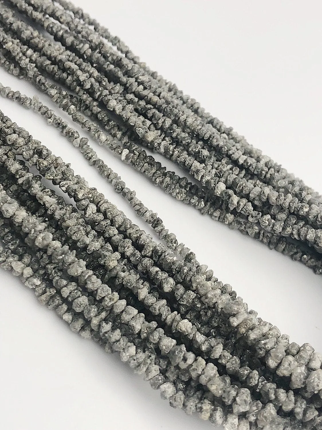 HALF OFF SALE - Gray Diamond Gemstone Beads, Full Strand, 15"
