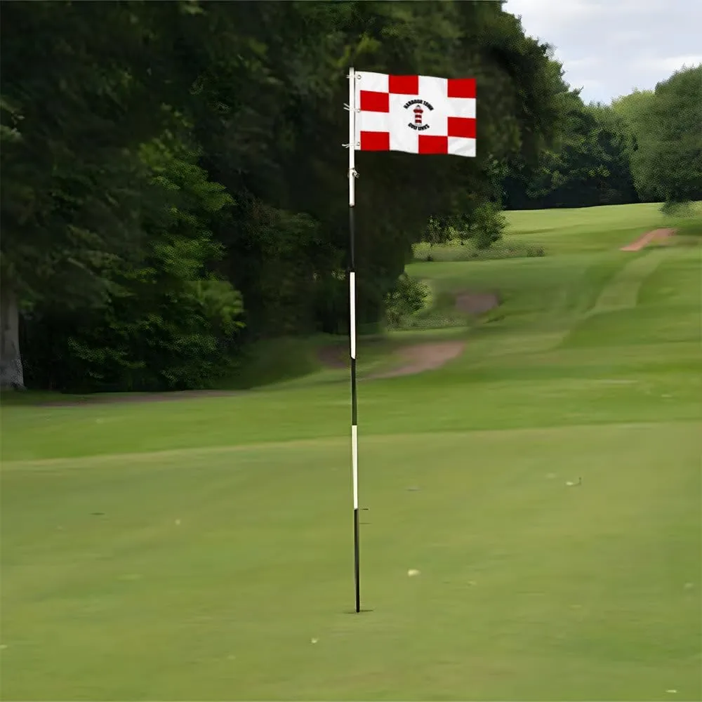 Harbour Town Golf Links Golf Pin PGA Flag Practic Putting Green Golf Flag For Backyard Garden Double-Sewn 600D Nylon Miniature Pin Flag (Red 20"X13" Grommet)