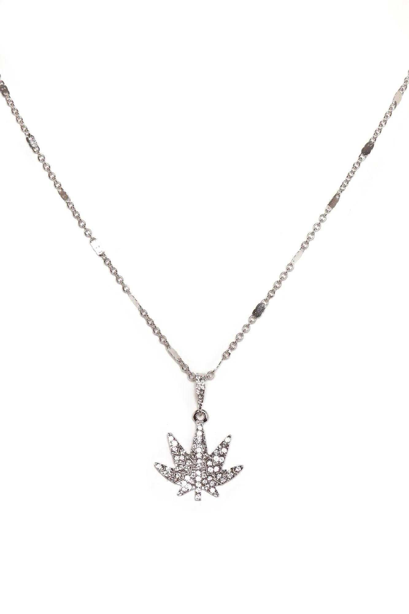 Into The High Rhinestone Necklace - Silver