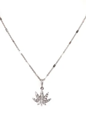 Into The High Rhinestone Necklace - Silver