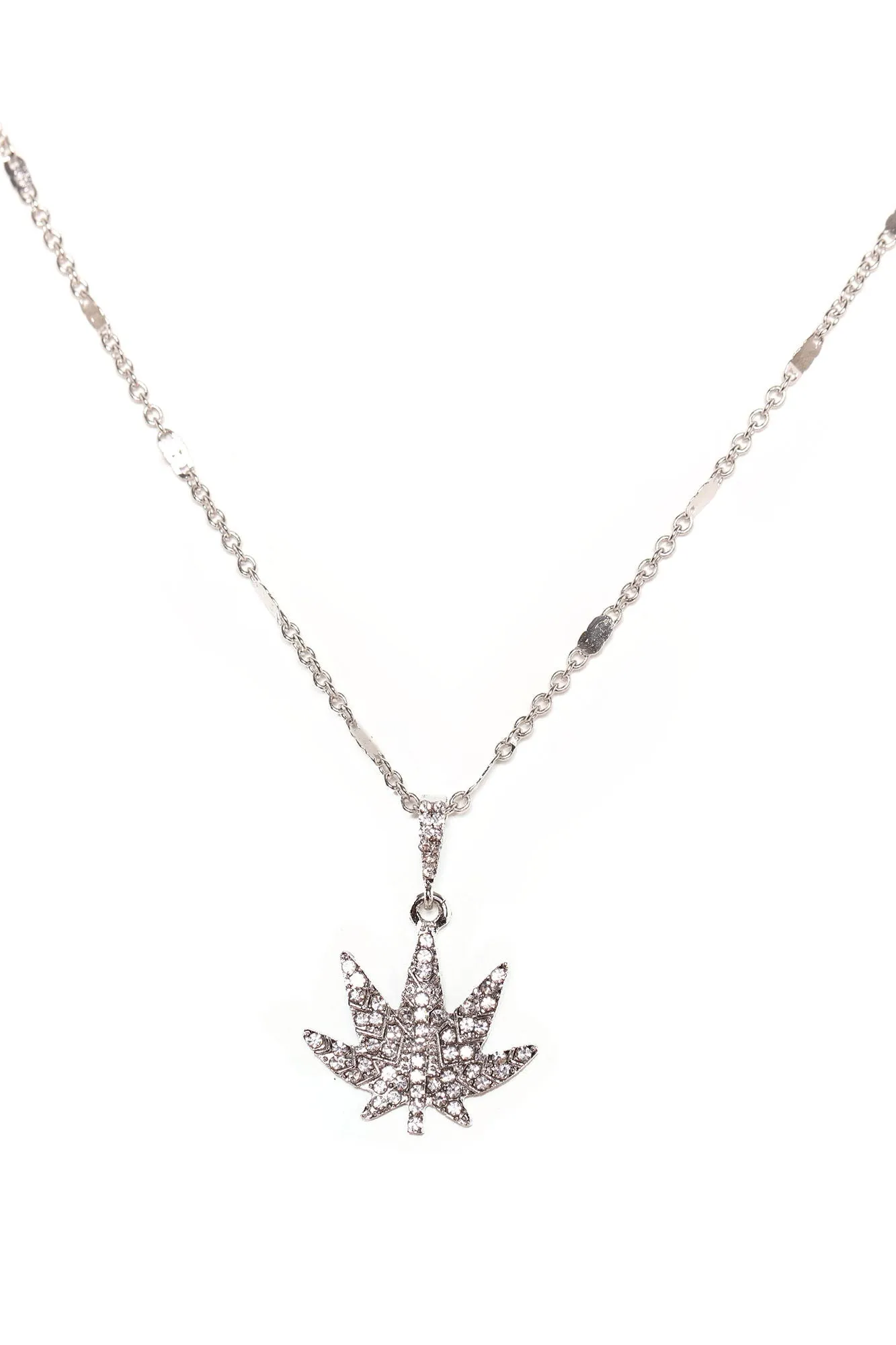 Into The High Rhinestone Necklace - Silver