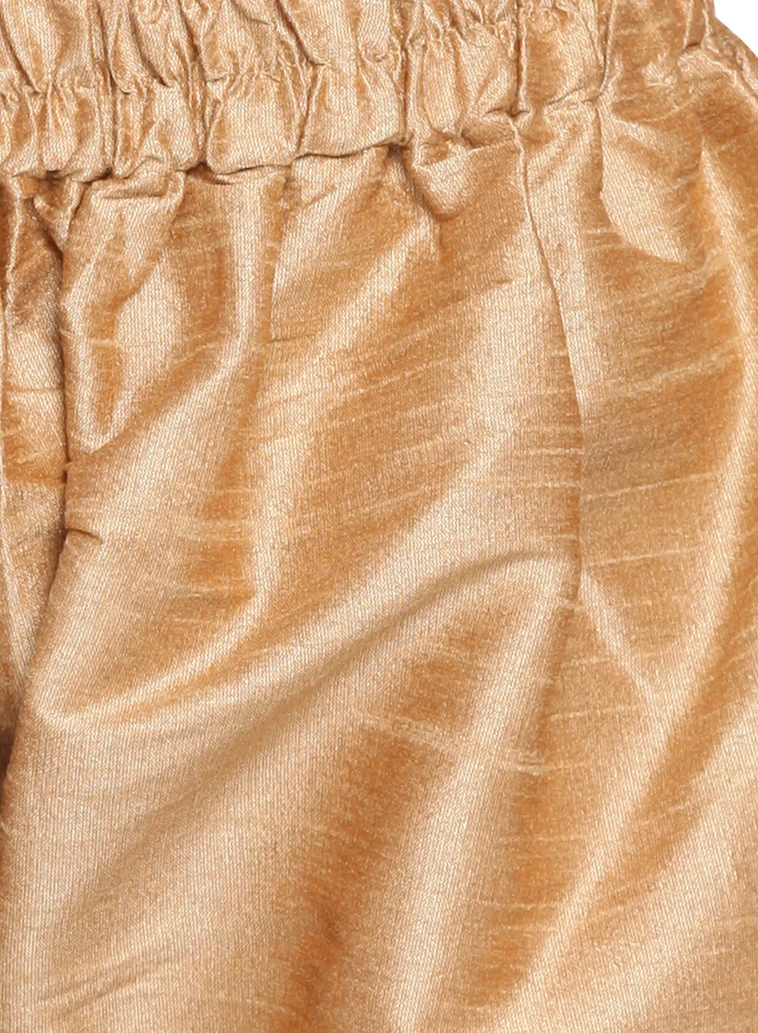 Jashvi Silk Blend Blue And rose Gold Woven Siblings Set