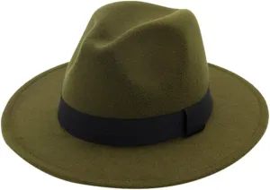 Men & Women Wide Brim Floppy Panama Hat Classic Fedora Hat Rancher Jazz Hat Vintage Church
