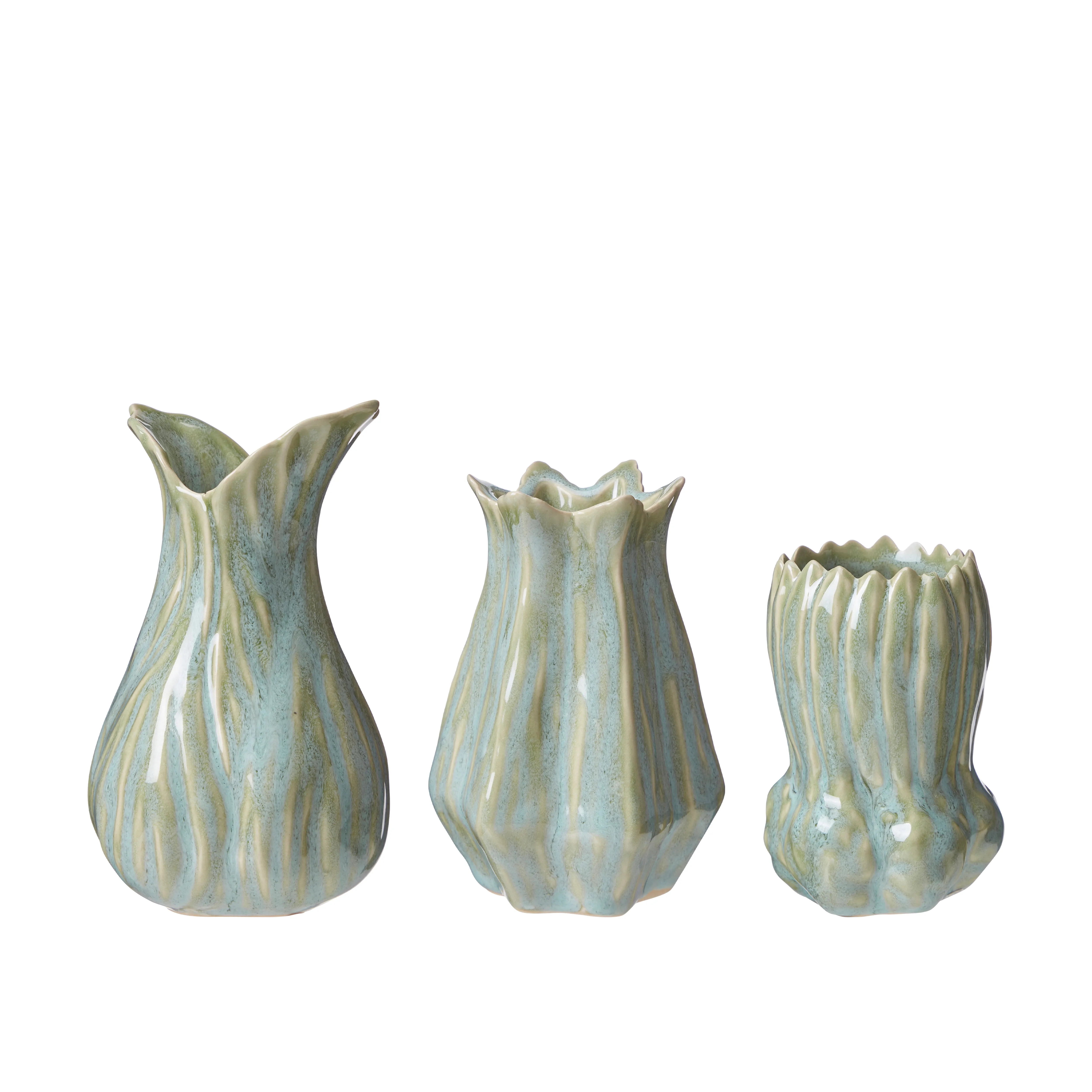 Mini Stoneware Bud Vase - Various Styles - Green