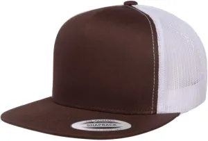 Mrlahat 6006 Yupoong Yp by Flexfit 5 Panel Classic Trucker Snapback Hat Cap with Black Bandana
