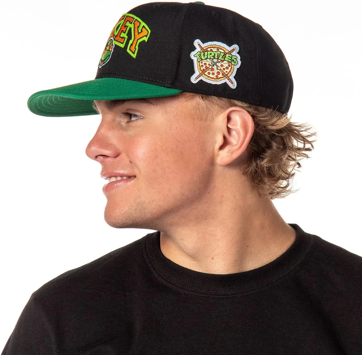 Nickelodeon Mens' Teenage Mutant Ninja Turtles Embroidered Classic Precurve Snapback Hat