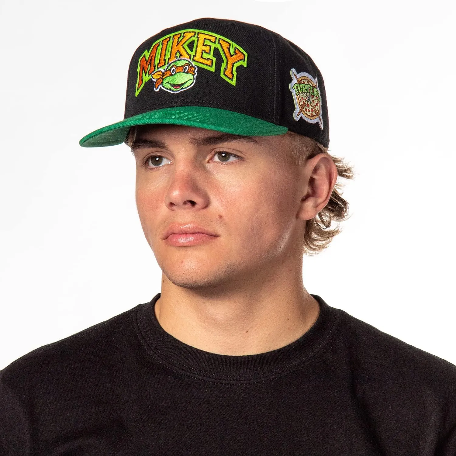 Nickelodeon Mens' Teenage Mutant Ninja Turtles Embroidered Classic Precurve Snapback Hat