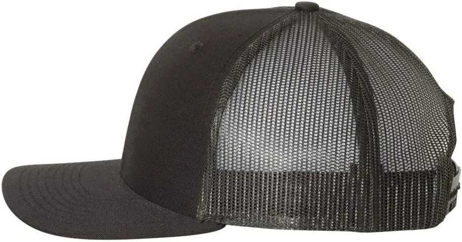 Peterbilt Truck Logo Side Panel Laser Engraved Leather Patch Richardson 112 Snapback Trucker Hat Cap