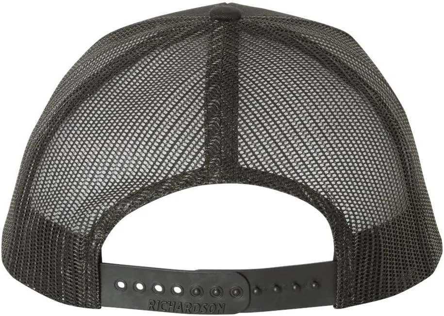 Peterbilt Truck Logo Side Panel Laser Engraved Leather Patch Richardson 112 Snapback Trucker Hat Cap