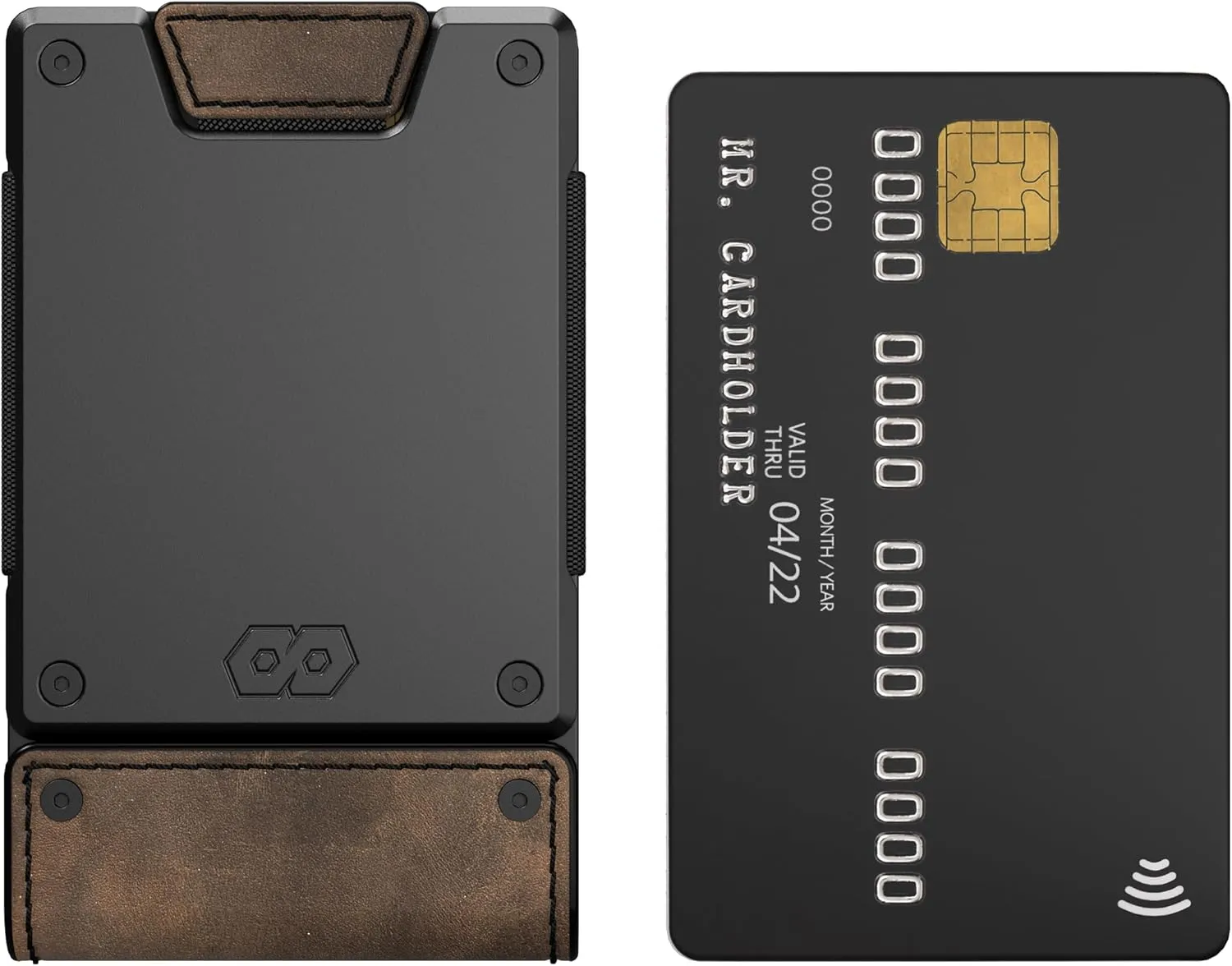 PROOF Wallet | Slim Minimalist Wallets for Men | Leather & Metal | RFID Wallet | Front/Back Pocket | Gift Box | Veteran Owned