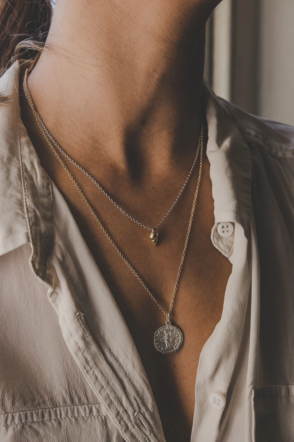 Shell Necklace in Silver