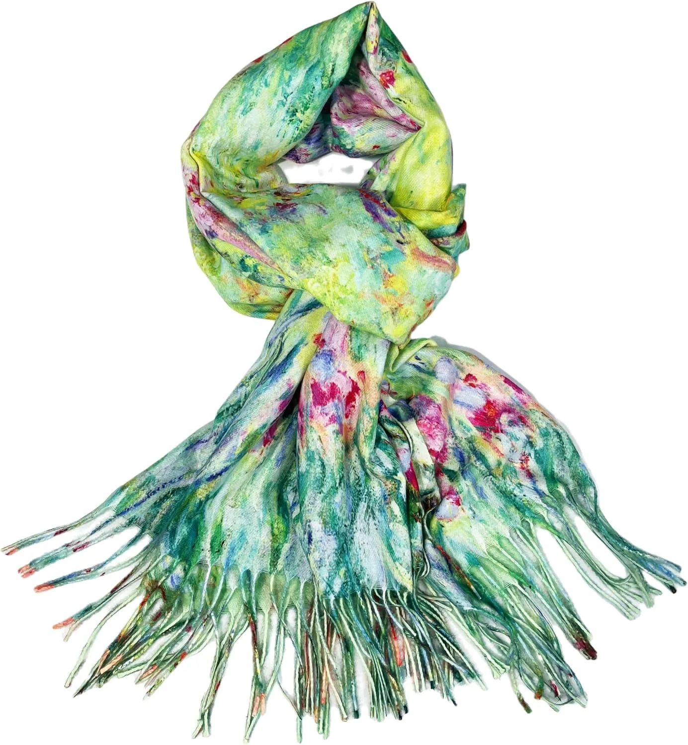 Soft Cashmere Feel Scarf Elegant Large Winter Warm Scarves Shawl Wrap Gifts Monet Klimt Van Gogh's Art Printed