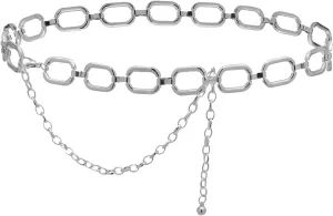 TOPACC Metal Link Chain Belt for Women Waist Chains Chunky Thick Chain Belt for Dresses Jeans