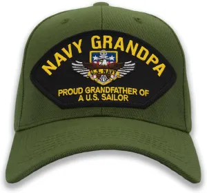 US Navy Grandpa - Proud Grandfather of a US Sailor Ball Cap or Trucker Hat