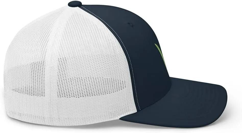 V for Vegan Veganism Embroidered Trucker Hat Cap Clothing Gift