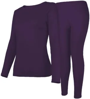 Womens Thermal Underwear Set Long Johns with Fleece Lined Ultra Soft Top & Bottom Base Layer Thermals for Women