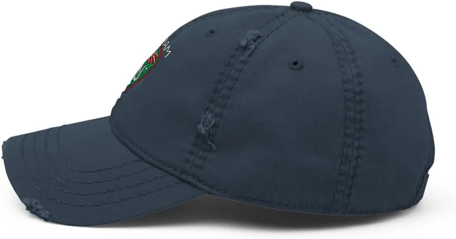 Wrexham AFC Minimalist Dragon Design Embroidered Distressed Dad Hat Soccer Football Cap