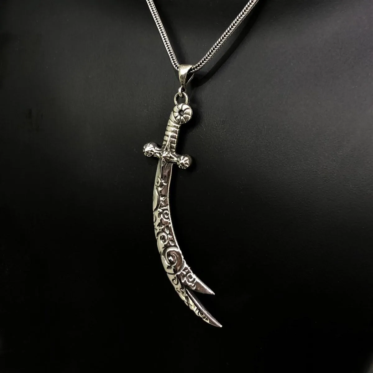 Zulfiqar Sword Silver Necklace